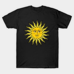 medieval sun. renaissance lines. T-Shirt